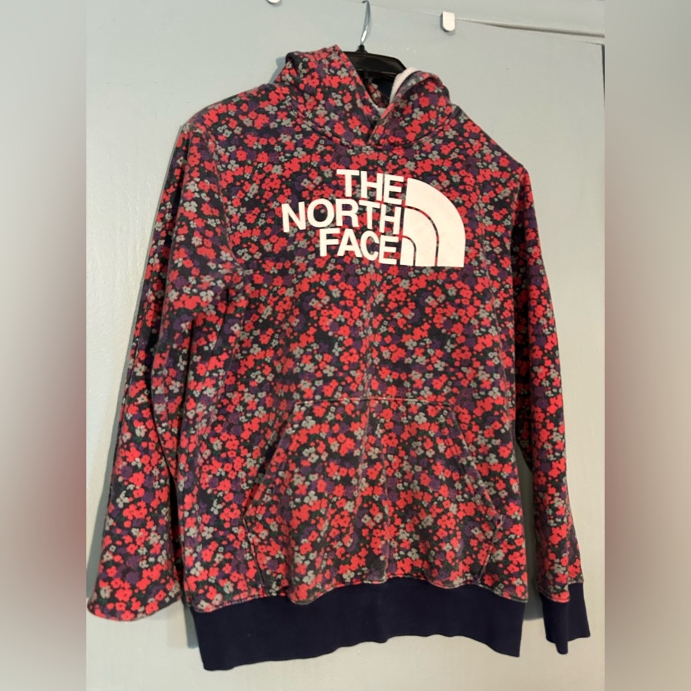 The North Face youth/junior sweatshirt, attached hood, front single pocket, L